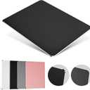 HONKID Hard Metal Mouse Pad for Desk, Aluminum Solid Mouse Pad for Magic Mouse and Pro/Air with Stable Rubber Base, Firm Mousepad for Travel and Home Office (Black) (9.1L x 7.1W inches)