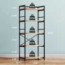 Denkee 5-Tier Bakers Rack with Storage, Kitchen Microwave Stand Shelf, Coffee Bar for Small Spaces, Free Standing Kitchen Storage Shelf Rack, 23.62" L x 15.75" W x 60.24" H