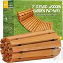 RELIANCER 7' Wooden Garden Pathway,22" Wide Outdoor Roll Out Patio Walkway