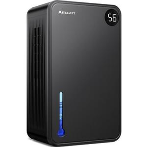 Amzart Dehumidifier 118 OZ for Home, Dehumidifier (980 sq.ft) With Humidity Display, Time Setting Dehumidifier, Dehumidifier with Drain Hose, Defrost function Dehumidifier