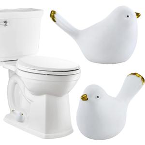 2Pcs Ceramic Decorative Toilet Bolt Covers, Cute Toilet Caps for Bottom of Toilet, Toilet screw covers for Bolts Bathroom Decor Accessories, Easy Installation