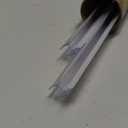 Shower Door Bottom Seal Strips 2PCS, 36 Inch Long Ultra Clear Vinyl Seal Strips with Sweep for 5/16"(8mm) Thick Frameless Glass Door, to Stop Water Leak