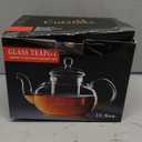CnGlass 33.8oz Glass Teapot with Removable Infuser,Stovetop Safe Tea Kettle,Blooming & Loose Leaf Tea Pot