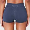 YEOREO Workout Shorts Women Low Rise 2.5" Squat Proof Seamless Gym Badriya Volleyball Booty Shorts (Blue, M)