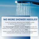2 x Anti-Billowing Shower Curtain Weights Pouch for Splash-Free Bath Experience | Filled Pouches Prevent Shower Curtain Liner from Blowing | 4 Pack | 4.2oz Each