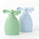 Nontoxic Reusable Baby Food Pouches - Premium Food Grade Silicone - BPA & PFAS Free - Leak-Proof Design - Easy to Clean and Dishwasher Safe (Blue and Green)