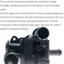 Engine Coolant Thermostat Housing with Sensor Gasket for 2011-2016 Chevrolet Cruze 2012-2017 Chevrolet Sonic 2013-2017 Chevrolet Trax Replaces 25192228