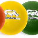 Champion Sports Rhino Skin Low Bounce Dodgeball Sets & Singles for Playground, PE, Backyard & League Games Team Sports Equipment for Youth & Adults, 6 Inch - Set of 6 Balls