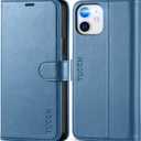 TUCCH Wallet Case, iPhone 12 Pro/12 5G, Lake Blue, TPU Shockproof Inner Shell, PU Leather, RFID Blocking, Card Holder, Magnetic Stand, Compatible with 6.1-inch