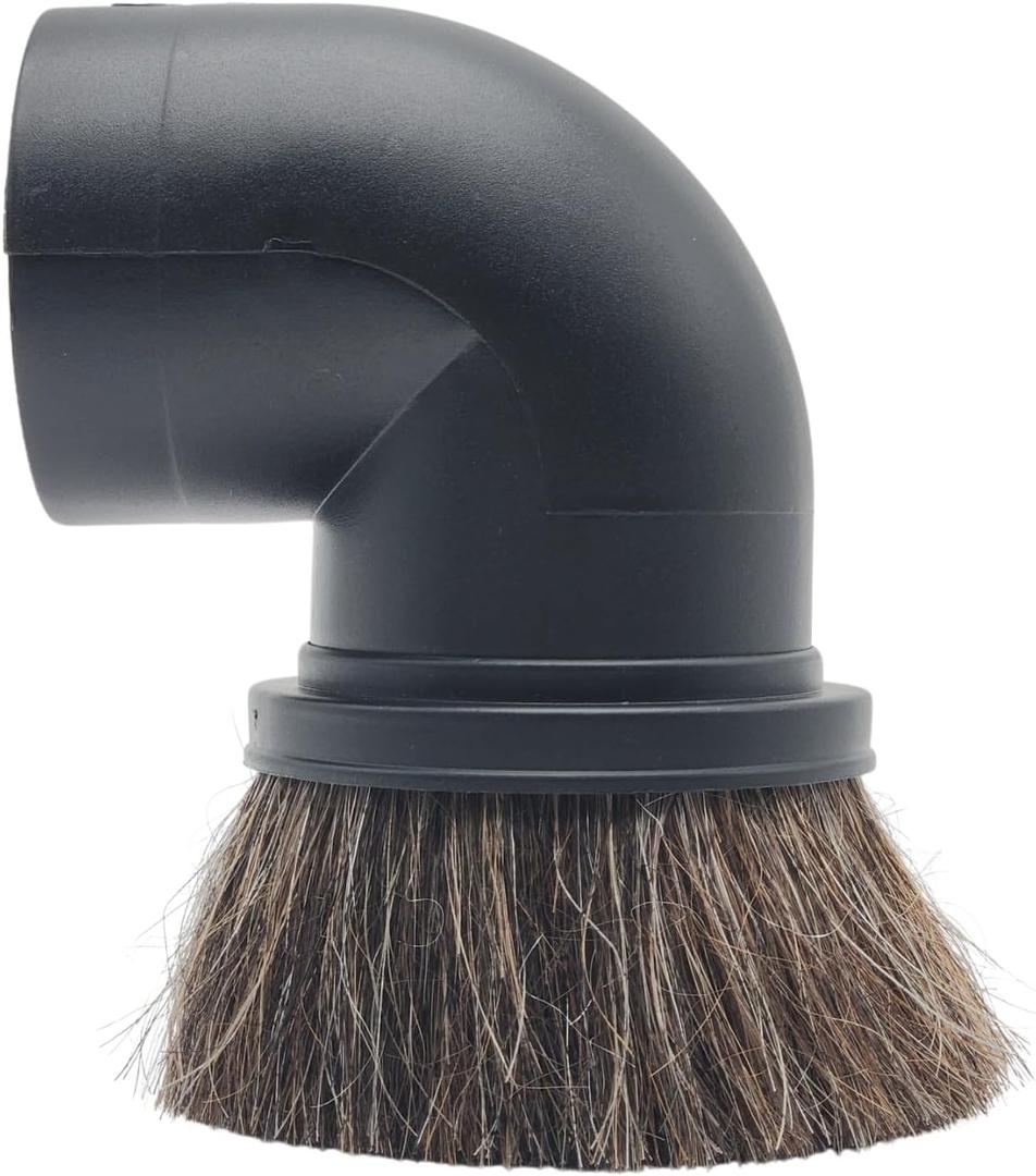 Round Dusting Brush Tool Attachment for Shop Vacs 2 1/2 Inch Wet/Dry Vacuum Hose: Perfect for Cleaning Furniture, Blinds, Car Interiors- 2.5'' Replacement Shop Vacuum Accessories