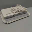 StorageWorks Storage Bins with Lids, Decorative Storage Boxes with Lid and Soft Rope Handles, Foldable Storage Baskets for Closet, Shelves, Stackable, 3-Pack, Ivory and White, Large