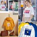 CAREGY HTV Heat Transfer Vinyl Bundle: 42 Pack 12" x 10" Sheets Iron on Vinyl, 30 Assorted Colors, Heat Transfer Vinyl for DIY T-Shirt