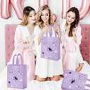 20Pcs Purple Music Party Gift Bags Non-woven Goodie Bag Reusable with Handle for Music Fans Gathering Purple Themed Birthday Decoration Supplies