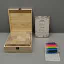 Draupnir 92 Pcs Fun Baby Shower Games Sign Kit Babies Coloring Blocks for Baby Shower, Wooden DIY Blank Blocks Freehand Painting with 36 Paint Markers