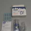 2 Pack Silicone Baby Fruit Feeder with Mini Freezer Tray, Breastmilk Popsicle Molds for Baby Teething Relief, Fresh Food Feeder for Safe Infant Self Feeding, Extra Food Pouches (Blue/Green)