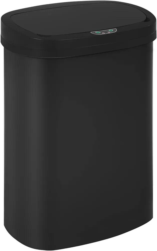 BestOffice Trash Can Broken-Resistant Plastic Touch Free High-Capacity Garbage Can with Lid for Bedroom Bathroom Home Office 49 Liter 13 Gallon Trash Can Automatic Kitchen Trash Can