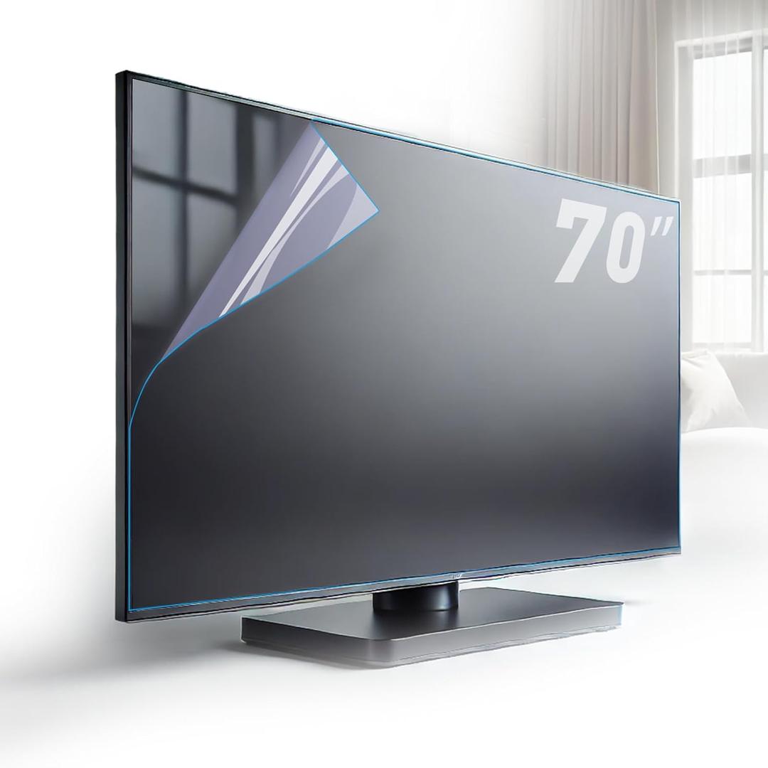 70 Inch Anti Glare TV Screen Protector Anti Glare for TV Blue Light Filter Matte Finish for Glare Reduction, Reflection Control, and Optimising glare on TV screens
