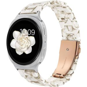 Wearlizer Resin Bands Compatible with Samsung Galaxy Watch 8 Band 40mm 44mm/Galaxy Watch 8 Classic 46mm, Dressy Lightweight Bracelet Strap Accessories for Galaxy Watch8 Women Men