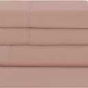 Modern Threads Soft Microfiber Solid Sheets - Luxurious Microfiber Bed Sheets - Includes Flat Sheet, Fitted Sheet with Deep Pockets, & Pillowcases Rose California King (07 Rose Pink)