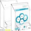 Barydat 2 Pieces Outdoor Brochure Holder with Business Card Holder Waterproof Wall Mount Literature Box Pamphlet Box Acrylic Brochure Organizer for Pamphlet Map Menu 8.75x11.75x2.25 Inch