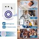 Motion Sensor Alarm - Seanme Wireless Driveway Alarm 100m Long Distance Signal Transmission, Home Security Alarm System Motion Sensor Doorbell with 38 Chime Tunes (1 reciver and 2 Sensor)