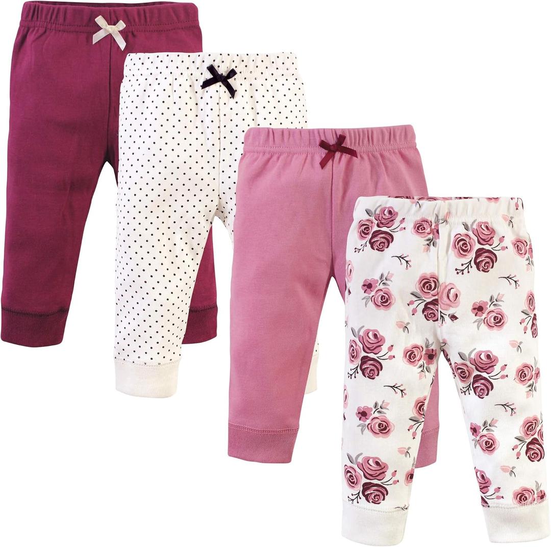 Hudson Baby Unisex Cotton Pants and Leggings (5T, Rose)