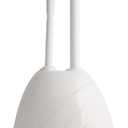 PlumbCraft Heavy-Duty Plunger, Toilet Brush, and Caddy 7506400, Versatile Bathroom Accessory Set and Apartment Must-Have, Toilet Plunger and Brush Set with Durable Hiding Caddy for Sanitary Storage 1 Pc