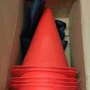 PXZBLG 12/24/50pcs Soccer Cones, 7" Soccer Cones, Plastic Traffic Cones, Training Cones for Basketball Football Skating Drills Practice (Red)