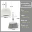 Dust pan, Mini Dustpan and Brush Set, Small Broom and Dustpan Set, Small Hand Broom and dust pan Set, Whisk Broom, Dust pan and Brush for Desk, Table, Home, Kitchen Necessities (Gray) (1pcs)