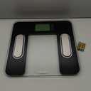 Taylor Digital Glass Body Composition Scale, Bathroom Scale for Body Weight, Measures Body Fat, Body Water, Muscle Mass and BMI, 10-User Recognition, FSA HSA Eligible, 400 lb Capacity, White and Black