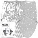Preemie Swaddles 4-7 lbs - 3-Pack Premature Babies Swaddle Sleep Sack - Organic Cotton - Premature Infant Sleeping Sack - Easy Adjustable Baby Swaddle Blanket Wrap (Galaxy) (Grey)