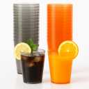 Disposable Hard Plastic Shot Glasses Jello Cups Iridescent Neon Halloween Birthday Christmas Party Supplies (10, ounces)