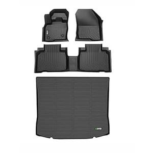HAFIDI® Floor Mats & Cargo Liner Set Fit For Ford Edge 2024 2023 2022 2021 2020 2019 2018 2017 2016 2015 All Weather Protection TPE Anti-Slip Automotive Full Set Floor Liners Custom Accessories -Black