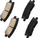 D868 Ceramic Brake Pads Kits Fit for Lancer, RVR, Endeavor, Patriot, Compass, Avenger, 200, Montero, Caliber, Outlander Sport, Sebring, Outlander, Rear Brake Pad Set, 4pcs