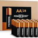 Duracell Coppertop AA Alkaline Batteries with POWER BOOST Ingredients, 28 Count, Long-Lasting Alkaline in Re-closable Pack for Quick Access and Organized Storage