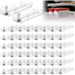 31Pack Automatic Pusher Display Rack, Store Display Shelf and Case Stand, Space Saving Organizer for Retail Stores and Supermarkets
