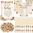 Patelai 321 Pcs Coffee Themed Baby Shower Games Set 5 Games Includes A Baby Is Brewing Price Is Right Guess Who Mommy or Daddy Word Scramble Prediction and Well Wishes Don't Say The Words