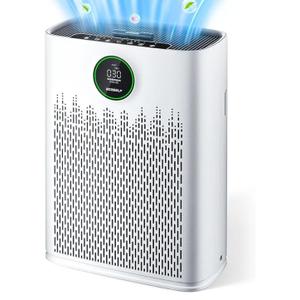 Air Purifiers for Home Large Room, Cover Up to 2400 Ft² with True HEPA Filter, Smart Mode, PM2.5 Air Quality Display, 22dB Sleep Mode, Aromatherapy with 2X-Purification & 360°Air Outlet, HAP603