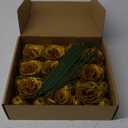 Gold Roses,30pcs Sparkle Roses Gold Flowers Artificial Roses with Stems for Crafts Wedding Bouquet Party Home Decor(Gold)