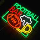 Football Bar Neon Sign Sport Beer Neon Light for Wall Decor Dimmable LED Neon Bar Sign for Man Cave Beer Bar Pub Store Bedroom Restaurant Club Ideal Gift for Football Fans 12.6 * 9.9in