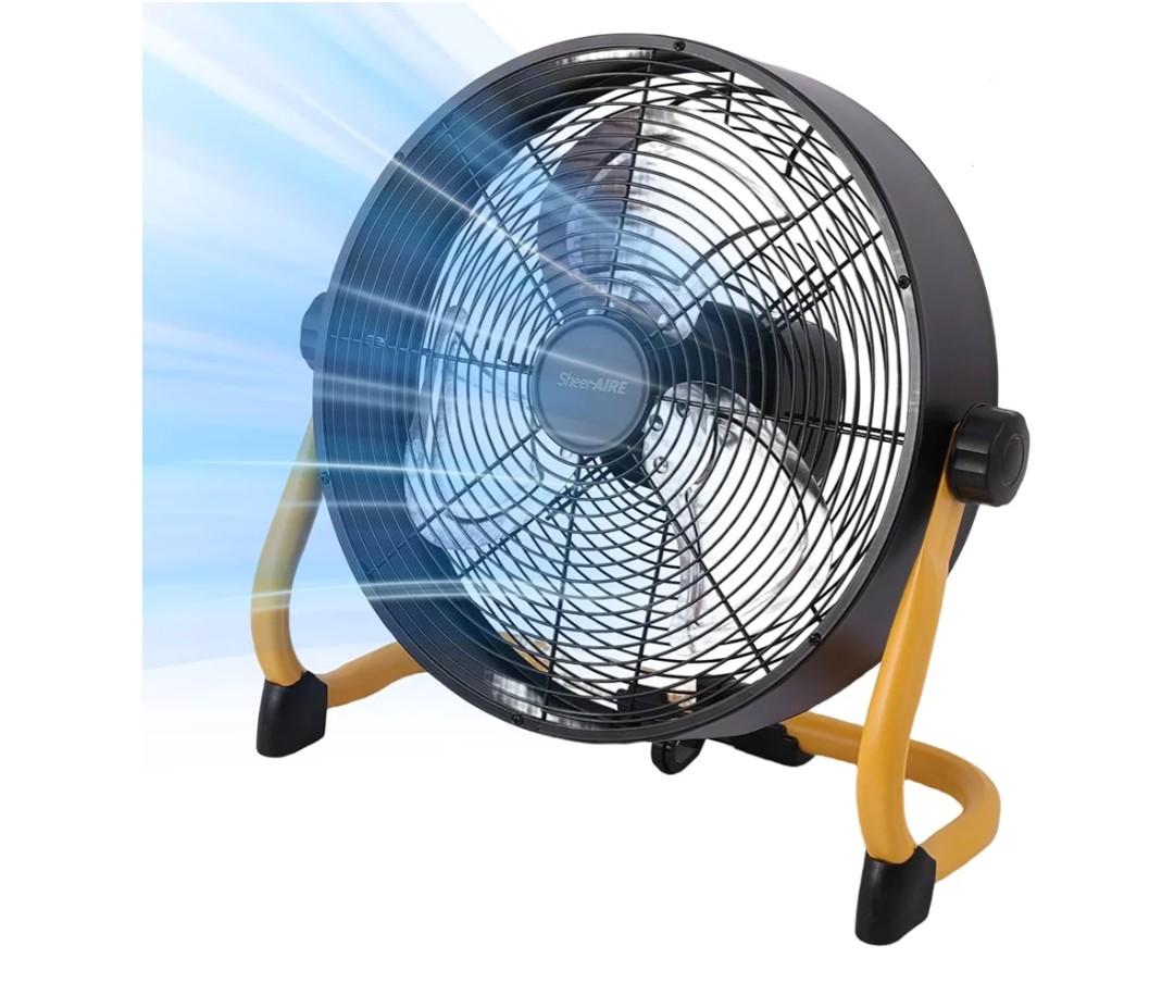 15" Rechargable Battery Operated Fan for Camping,12 Speeds Cordless Floor Fan，Rechargeable Portable Fan for Travel Indoor Outdoor, 12000mAh, 360°Manual Tilt