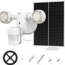 SANSI Outdoor Solar Flood Light, 500LM Motion Sensor Flood Light with 2 Working Modes, IP65 Waterproof 5000K Daylight Security Light with 2000mAh Battery 30,000 Hrs Lifespan for Patio Yard Garage