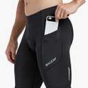 baleaf Men's Padded Bike Shorts Cycling Road Biking Riding Bicycle Cycle Wear Pockets UPF 50+ MTB Accessories Tights Black M