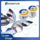 60/40 Solder for Stained Glass, Dia 2.0MM(0.08in), No Flux Solid Tin Lead Solder(0.2LB)