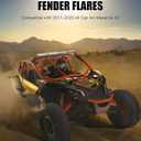 Wider Rear Extended Fender Flares for Can-Am X3, XXL Mud Flaps Combined Mud Guards Extension Against Mud and Dirt for Can Am Maverick X3 MAX All Models 2017-2026 Accessories, 4PCS