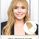 BOGSEA Clip in Bangs 100% Human Hair Bangs with Temples Bangs Hairpieces for Women Clip in Fake Bangs for Daily Wear ((16#), Wispy Bangs)