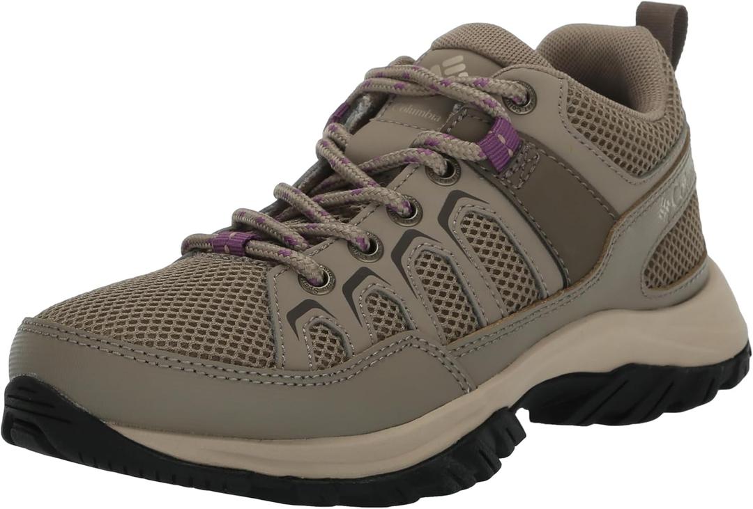 Columbia Women's Granite Trail Hiking Shoe (6, Pebble/Dark Lavender)