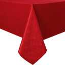Wekwch Tablecloth Red Jacquard Rectangle Table Cloth 54 X 104 Inch, Water Resistant and Wrinkle Free Table Cover for Outdoor, Indoor, Party, Wedding, Dining Room