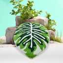 Bathroom Rugs 17" x 24" Extra Soft Green Small Bath Mat Non Slip Machine Washable 3D Tufted Cute Leaf Rug Durable and Super Absorbent