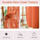 Orange Sheer Curtains 84 Inch Length Pinch Pleated Semi Voile Sheer Curtains for Bedroom Living Room Soft Touch Light Filtering Drapes(Mandarin Orange, 42 W x 84 L, 2 Panels)